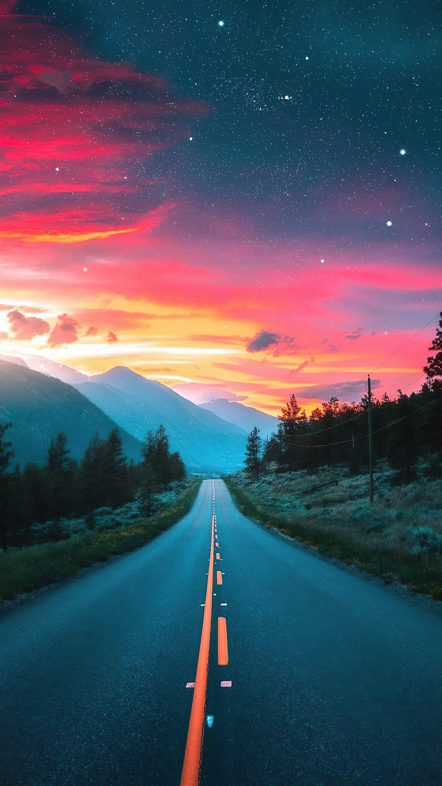 Estradas Estelares: A Beleza Hipnotizante do Pôr do Sol e o Céu Noturno em Viagens