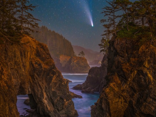 Os Salmos da Costa Estelar: A Dança Celestial de um Cometa